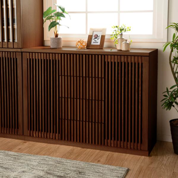 キッチンカウンター 幅120 食器棚 レンジ台 和風 キッチン収納 日本製