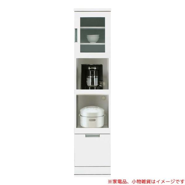 食器棚 スリム 白 40 キッチン収納 キッチンボード スペースボード 