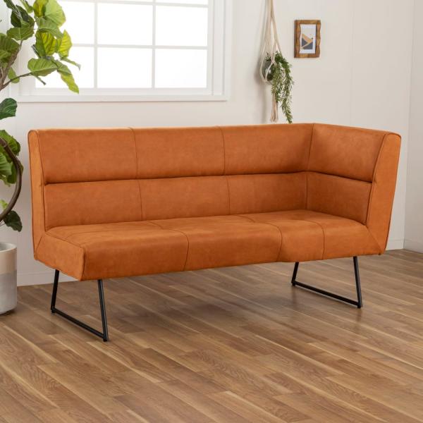 レザーテックス】 片肘ソファ マルクト 右セット用 (クロムオレンジ