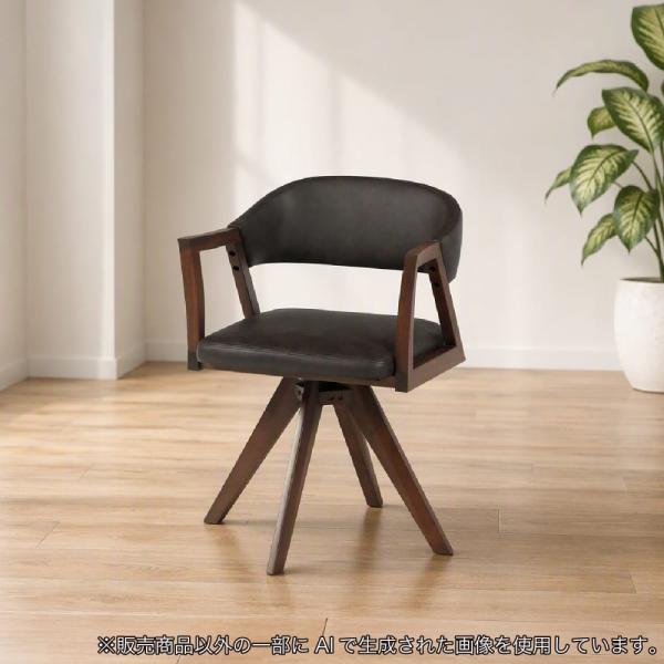 シギヤマ家具工業 LDチェア レブル 回転チェア WN/DBR (宅配便) : 島忠