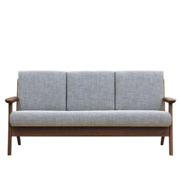 浜本工芸】3人掛けソファ S-3908(167) 布Aタイプ クレオGR／CA(カフェ