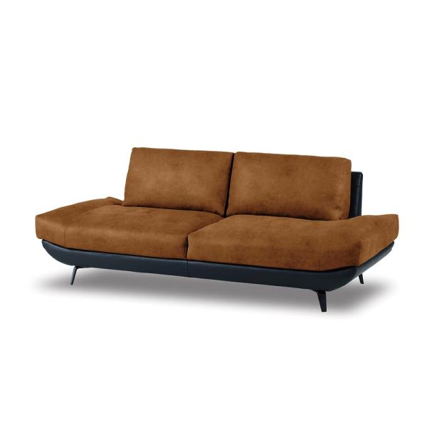 レザーテックス】 3人掛けソファ バルカーラ スーパー(オーカー