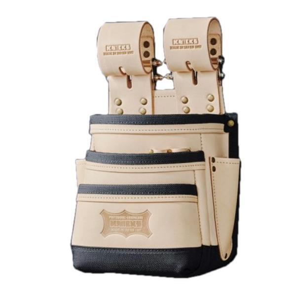 KNICKS(ニックス) KNB-301DDX 総ヌメ革使用3段腰袋(チェーンタイプ  