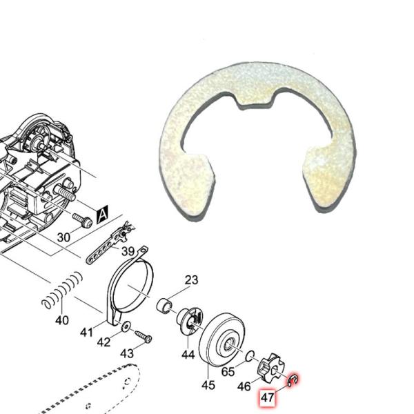マキタ 961013-5 Eリング ストップリング軸E7 (スプロケット装着用