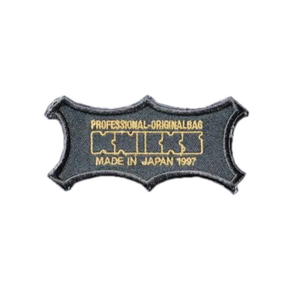 KNICKS(ニックス) W-1BG オリジナルロゴ刺繍ワッペン 黒金 ブラック