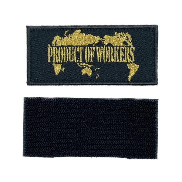 Nike 刺繍ロゴワッペン ゴールド/縁ブラック KNICKS(ニックス) W-PBG プロダクトワッペン黒 金 黒地・金文字