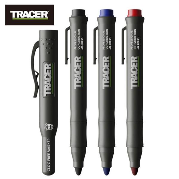 TRACER(トレイサー) ACF-MK3 クロッグフリーマーカー 3本セット 黒・赤・青 ◇