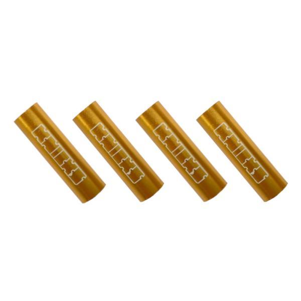 4本セット】KNICKS ニックス ロゴ入りアルミパイプ(アルマイト加工) 金 