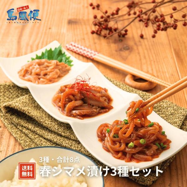 【柔らかいイカおつまみ3種 】【春シマメ漬け3種セット】