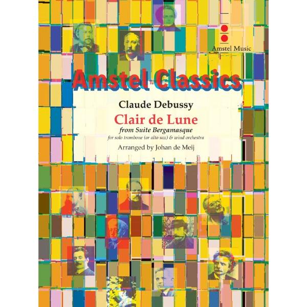 楽譜 輸入 ソロと吹奏楽 月の光 Clair de Lune /Claude Debussy ／ (株)テーヌ商会