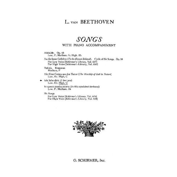 楽譜 輸入 君を愛す Ich Liebe Dich (I Love You) (High Voice) /Ludwig van Beethoven ／ (株)テーヌ商会