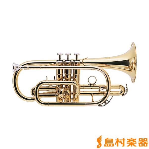 柔らかな音色のショートタイプコルネット【特徴】■ 調子 ＝ B♭■ マウスパイプ ＝ レッドブラス製■ ベル ＝ イエローブラス2枚取り、約120mm■ 仕上げ ＝ クリアラッカー■ ボアサイズ = 約11.70mm■ ピストン ＝ ステン...