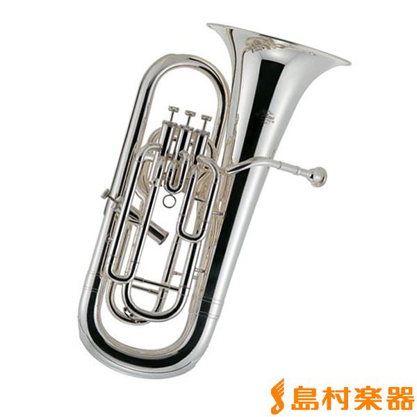 管楽器ユーフォニアム　4ピストン（シルバー）ユーフォニアムらしいやわらかな音色を追求したシルバーメッキモデル特徴■ 調子 ＝B♭■ システム ＝ 4ピストン（サイドアクション）■ ベルサイズ ＝ 約280mm■ ボアサイズ ＝ 1st、2n...
