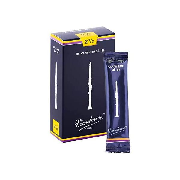B♭クラリネット用リード通称【青箱】。吹奏楽・クラシックのプレイヤーに最も人気の高いリード■種類　：　トラディショナル■用途　：　B♭クラリネット用■硬さ　：　2・1/2■内容量　：　10 枚入り長年にわたって高い評価を得ている一番幅広く使...