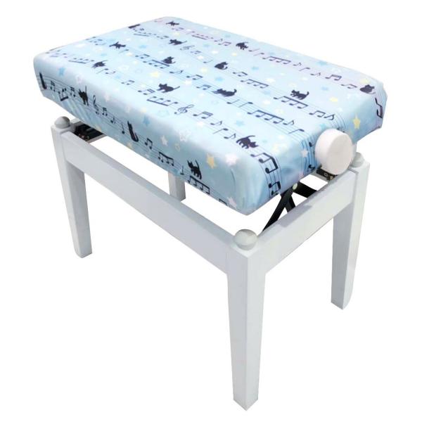 椅子の座面が、約縦34cm×横55.5cm×厚み9.5cmのデジタルピアノの椅子に対応しています。素材：ポリエステル・ポリウレタンEMULピアノ高低自在椅子　PBENCH-200B / PBENCH-100W 対応