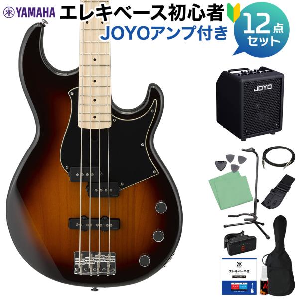 YAMAHA ヤマハ BB434M TBS (タバコブラウンサンバースト) ベース 初心者12点セット 〔JOYO多機能アンプ付〕 BB400シリーズ