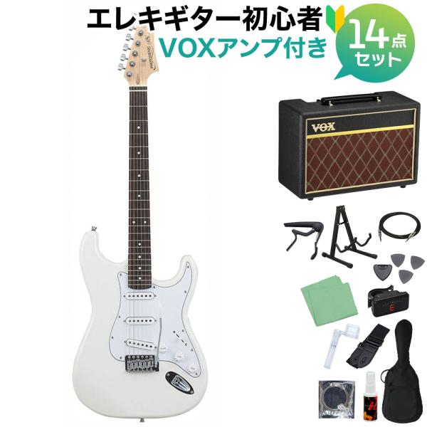 【新品】Photogenic フォトジェニック ST-180 エレキギター Photogenic フォトジェニック ST-180 WH エレキギター 初心者14点