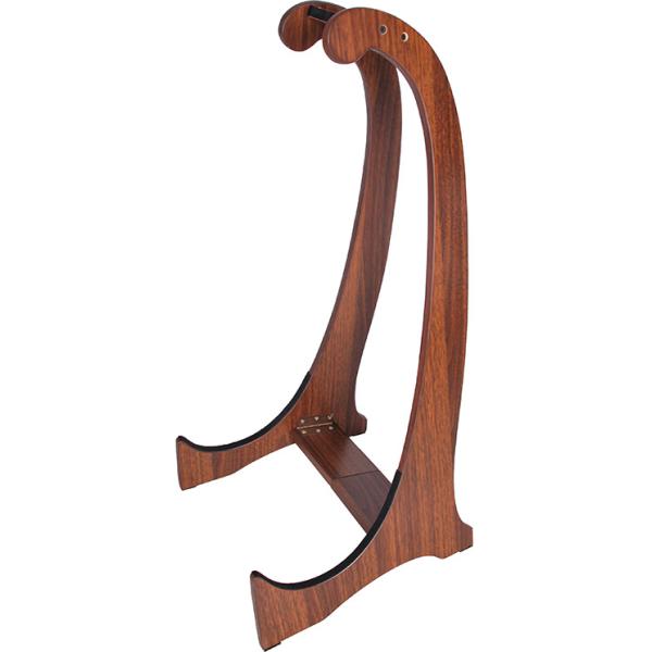 河野 賢デザインによる元祖折りたたみ式ギタースタンド。材料を前モデルのMDF（木質繊維板）から合板に変更。耐久性が大幅に改善されました。前モデルでは見られなかった美しい木目も魅力です。【仕様】設置サイズ：(奥行)約30×(正面)幅約30×(...