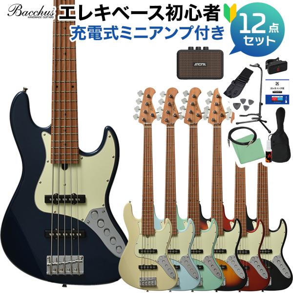 Bacchus（バッカス） WJB5-630-RSM/M-Act 5弦ベース 初心者12点セット