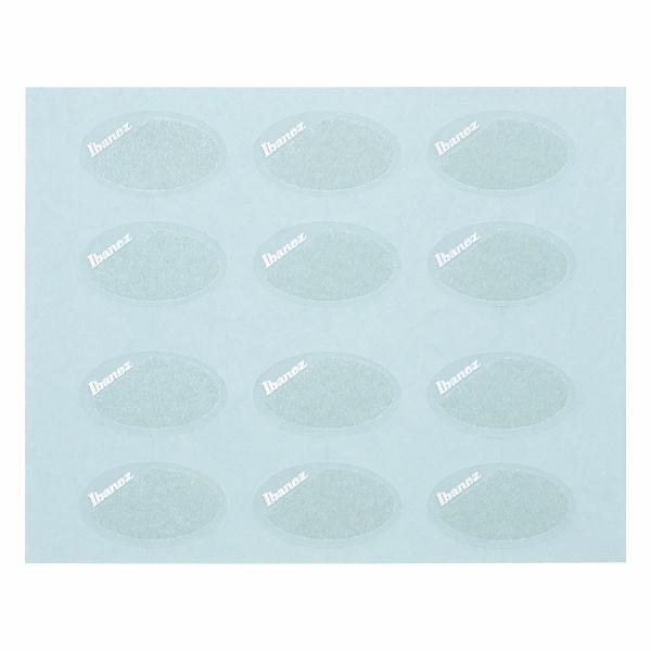 PGS12は、様々なサイズのピックに貼付けて使用できる、グリップ強化のためのステッカーです。粒子の細かなグリップ部を備えるオーバル形状のシール左上には、極小のIbanezロゴをさりげなくあしらっています。1シートに12枚のシールをセット、裏...