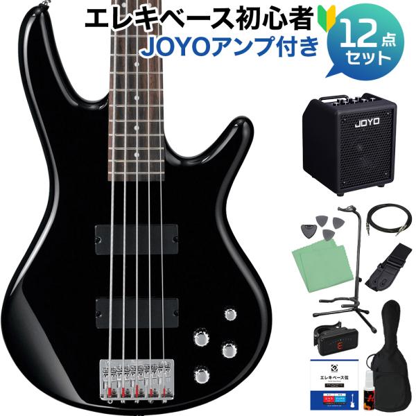 Ibanez アイバニーズ GSR205 BK 5弦ベース初心者12点セット 多機能アンプ付 コンパクトボディ GIO