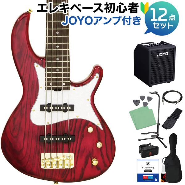 AriaProII アリアプロ2 RSB-42AR/5 SPK 5弦ベース初心者12点セット 多機能アンプ付