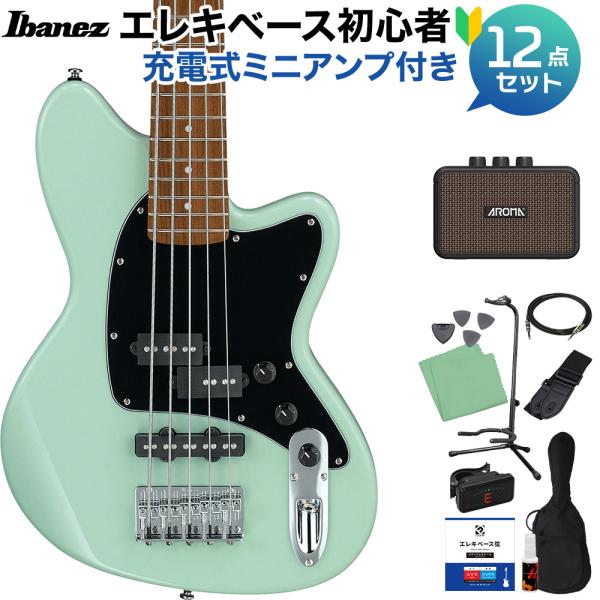 Ibanez アイバニーズ TMB35 MGR 5弦ベース初心者12点セット 充電式ミニアンプ付 30インチショートスケール