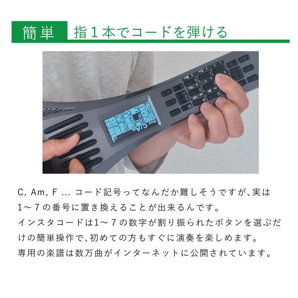 �k�V�h�X�W�����l InstaChord �C���X�^�R�[�h IC31BK InstaChord+ ���^���b�N�O���[ �ȒP�R�[�h���t �N�ł��e���� ���i�摜3