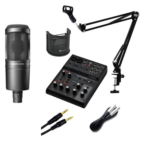 他サイト： YAMAHA ヤマハ AG06MK2 ブラック マイクセット AT2020 + PO-7 ライブストリーミングミキサーの商品画像