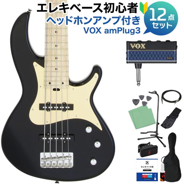 AriaProII アリアプロ2 RSB-618/5 BK 5弦ベース初心者12点セットヘッドホンアンプ付 ジャズベースタイプ