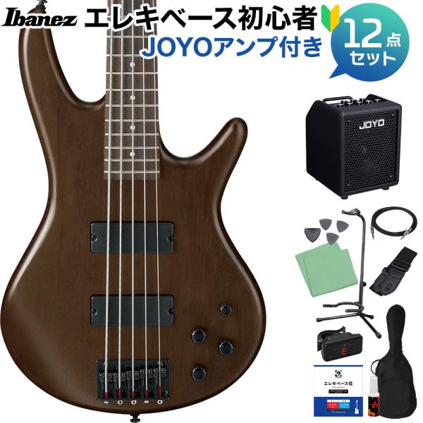 Ibanez アイバニーズ GSR205B WNF 5弦ベース 初心者12点セット 多機能アンプ付