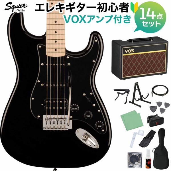 Squier エレキギター Sonic Stratocaster HSS Squier by Fender SONIC STRATOCASTER HSS Black エレキギター