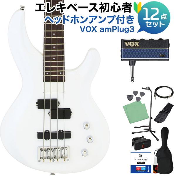 AriaProII アリアプロ2 IGB-STD PWH ベース初心者12点セット ヘッドホンアンプ付 PJタイプ
