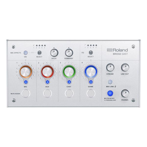 Roland ローランド BRIDGECAST アイスホワイト PS5 Windows Mac iPhone対応 ゲーム配信用 音声ミキサー ゲーミングミキサー