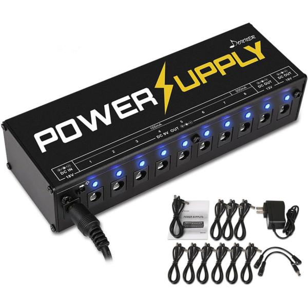 Donner ドナー DP-1 パワーサプライ 10出力 9V/12V/18V 電源アダプター ケーブル付属 DP-01