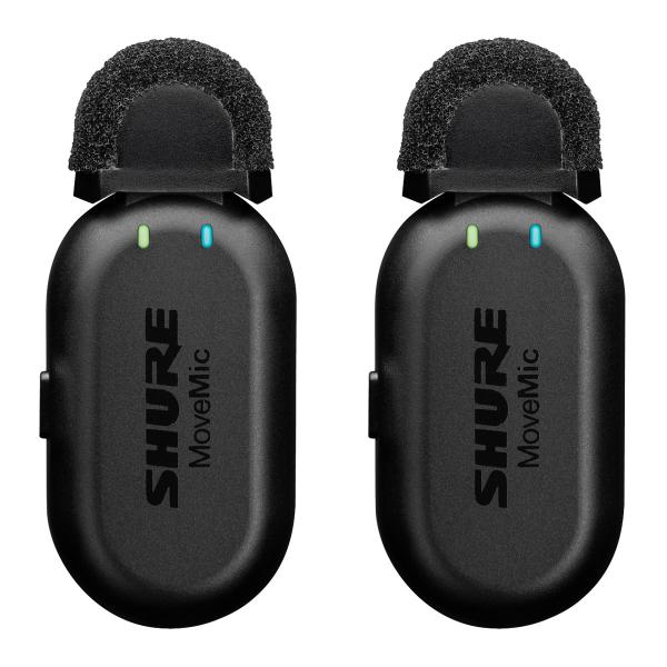 SHURE シュア MoveMic Two クリップオン ワイヤレスマイクロホン 2本入り 充電ケース付き MV-TWO-J-Z6
