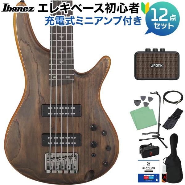 Ibanez（アイバニーズ） SR5AH SUF 5弦ベース初心者12点セット 充電式