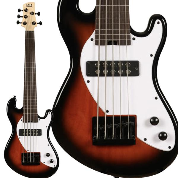 Solid Body 5-String Fretless U-BASS Tobacco Burst (UBASS-SB5-TB-FL)
