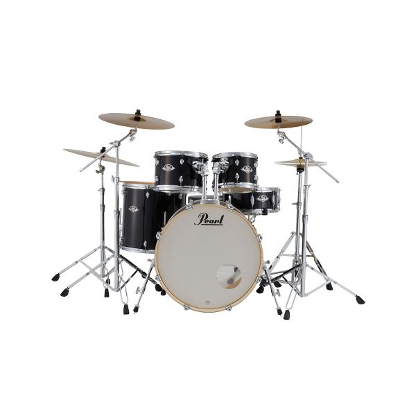 Pearl パール EXX725SN/C-2CS #31 Jet Black EXPORT 22”バスドラム ドラムフルセット 2クラッシュシンバル 初心者向け エクスポート