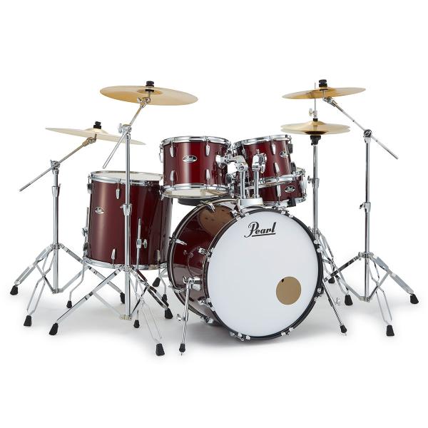 Pearl パール RS525SCWN/C-2CSN #91 Red Wine ROADSHOW 22”バスドラム ドラムフルセット 2クラッシュシンバル 初心者向け ロードショー