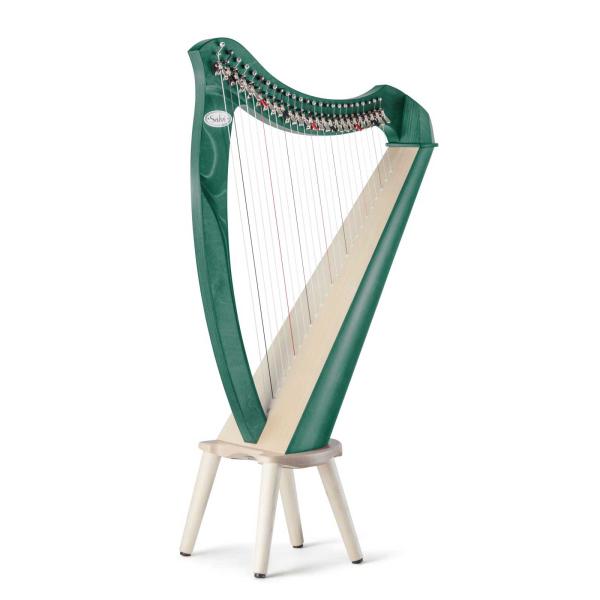 Salvi HARPS サルヴィハープ JUNO25 ジュノ 25弦 (グリーン)  リュック付属  小型 ミニ レバーハープ 竪琴 膝乗せ