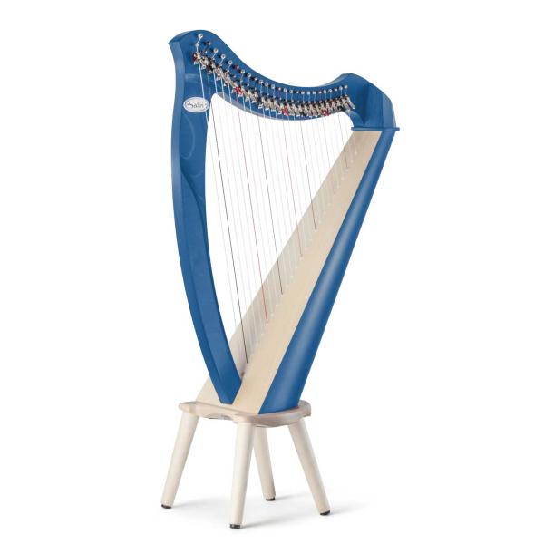 Salvi HARPS サルヴィハープ JUNO25 ジュノ 25弦 (ブルー)  リュック付属  小型 ミニ レバーハープ 竪琴 膝乗せ