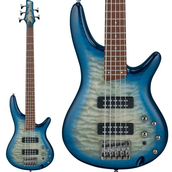 Ibanez アイバニーズ SR405EQM　Stained Cosmic Blue Starburst エレキベース 5弦