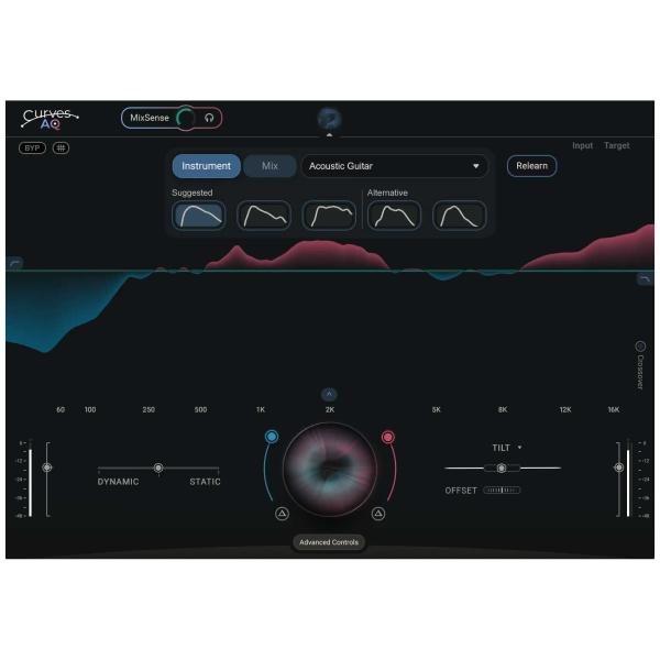 AI駆動のEQ   “Learn”をクリックするだけで、Curves AQが自動で処理・5つのユニークなEQプロファイルから理想のサウンドを選択可能・MixSense   ミックス全体のバランスを考慮し、最適な処理を適用・ブーストとカットを...