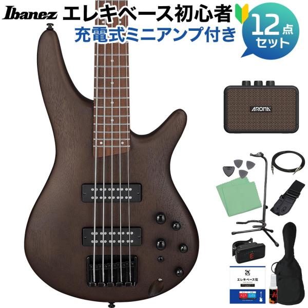 Ibanez アイバニーズ SR305EB WNF 5弦ベース初心者12点セット 充電式