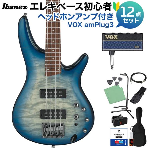 ベースギター ベース Ibanez sr400 美品 IBANEZ アイバニーズ SR400EQM-SCB Stained Cosmic Blue