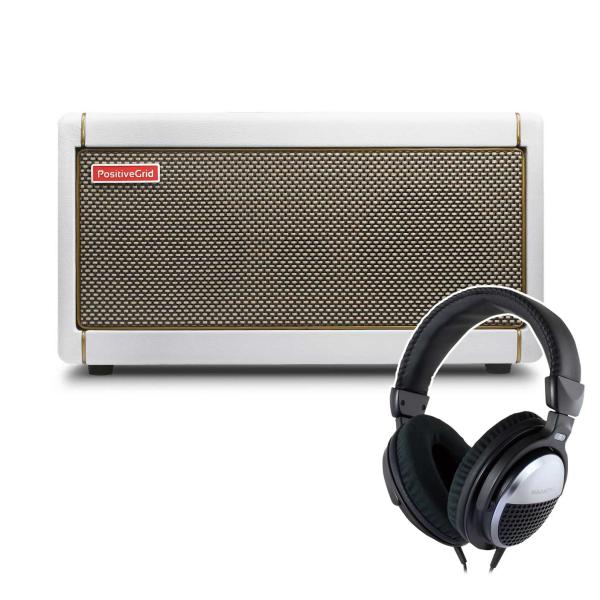 専用バッグプレゼント♪ Positive Grid ポジティブグリッド Spark 40 Pearl + ヘッドホン セット ギターアンプ ベース エレアコ対応