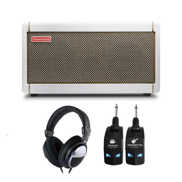 専用バッグプレゼント♪ Positive Grid ポジティブグリッド Spark 40 Pearl + LGW-01 + ヘッドホン セット ギターアンプ ベース エレアコ対応