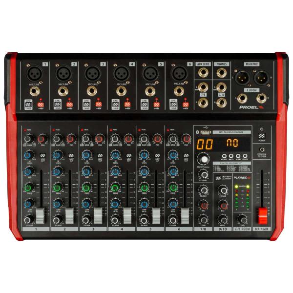 PROEL プロエル PLAYMIX10 10CH エフェクター内蔵 MP3録再 Bluetooth搭載 コンパクトミキサー
