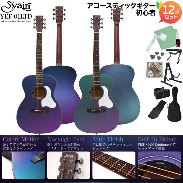S.Yairi YE55 エレアコ トップ単板 ヤイリ　アコースティックギター S.Yairi Sヤイリ YEF-01LTD アコースティックギター初心者12点セット